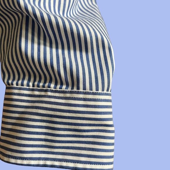 Michael Kors Dress Shirt Adult Blue Striped Button Down Non Iron Easy Care - Picture 8 of 10